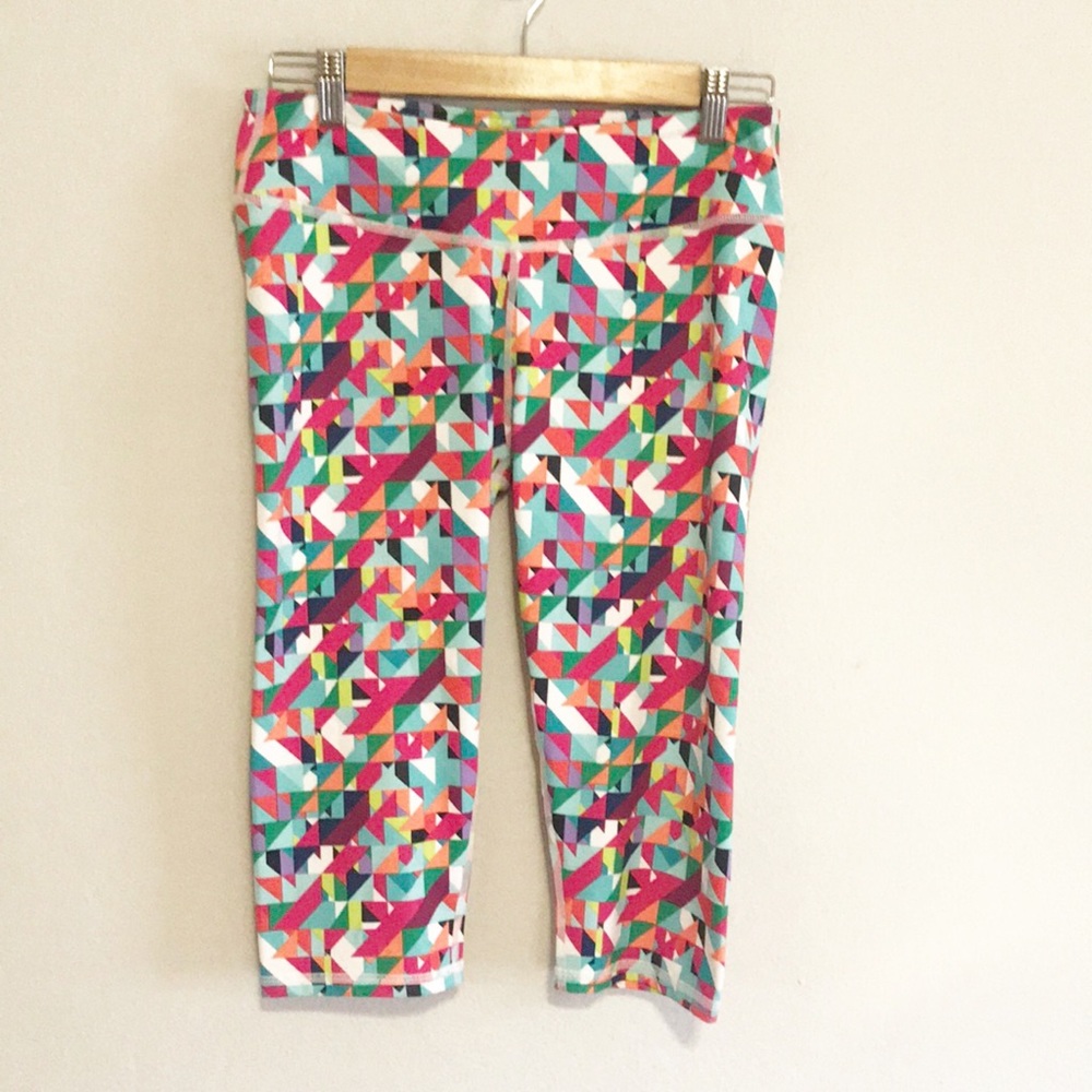 Fabletics Multi Color Active Capris Leggings Size… - image 1